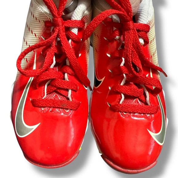 Nike Vapor Untouchable Shark 3 Fastflex Football Cleats Red White Youth Size 11C - Picture 12 of 12